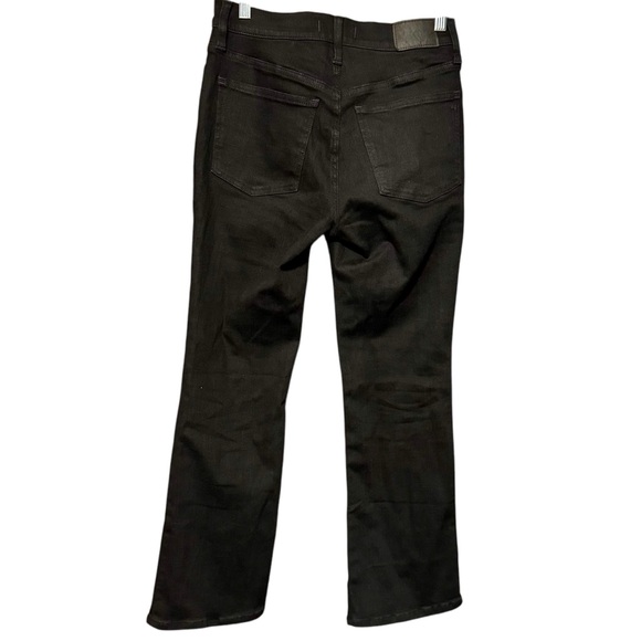 Madewell Mid Rise Kick Out Black Cropped Denim Jeans size 28 - Picture 7 of 12